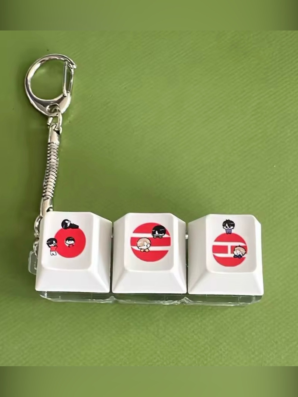 BTS clicker fidget keychain